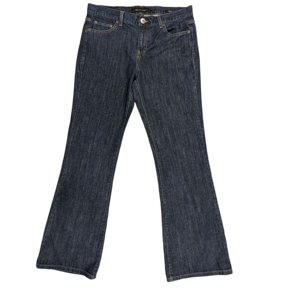 Calvin Klein Flare Fit Jeans Women Size 10‎ Inseam 30.5" Mid-Rise Dark Blue - Picture 1 of 12